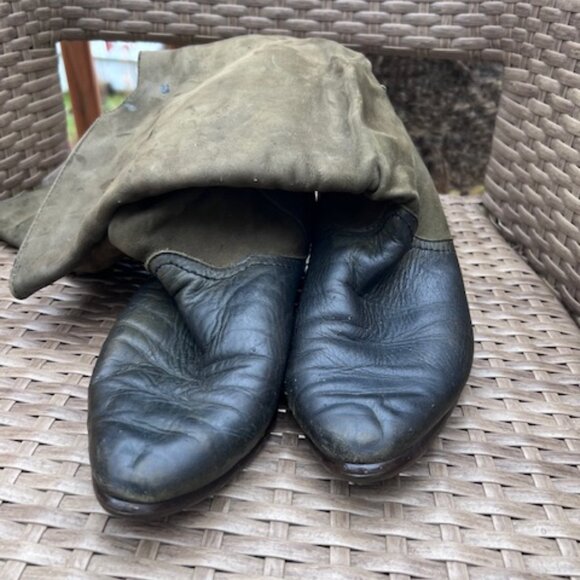 Vintage Santana Canada Women's Heeled Boots - Olive Green - Picture 14 of 14